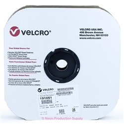 VELCRO® Brand 185470 Tape On A Roll Pressure Sensitive Rubber Adhesive Hook  - 5/8 Inch x 25 Yard - Black